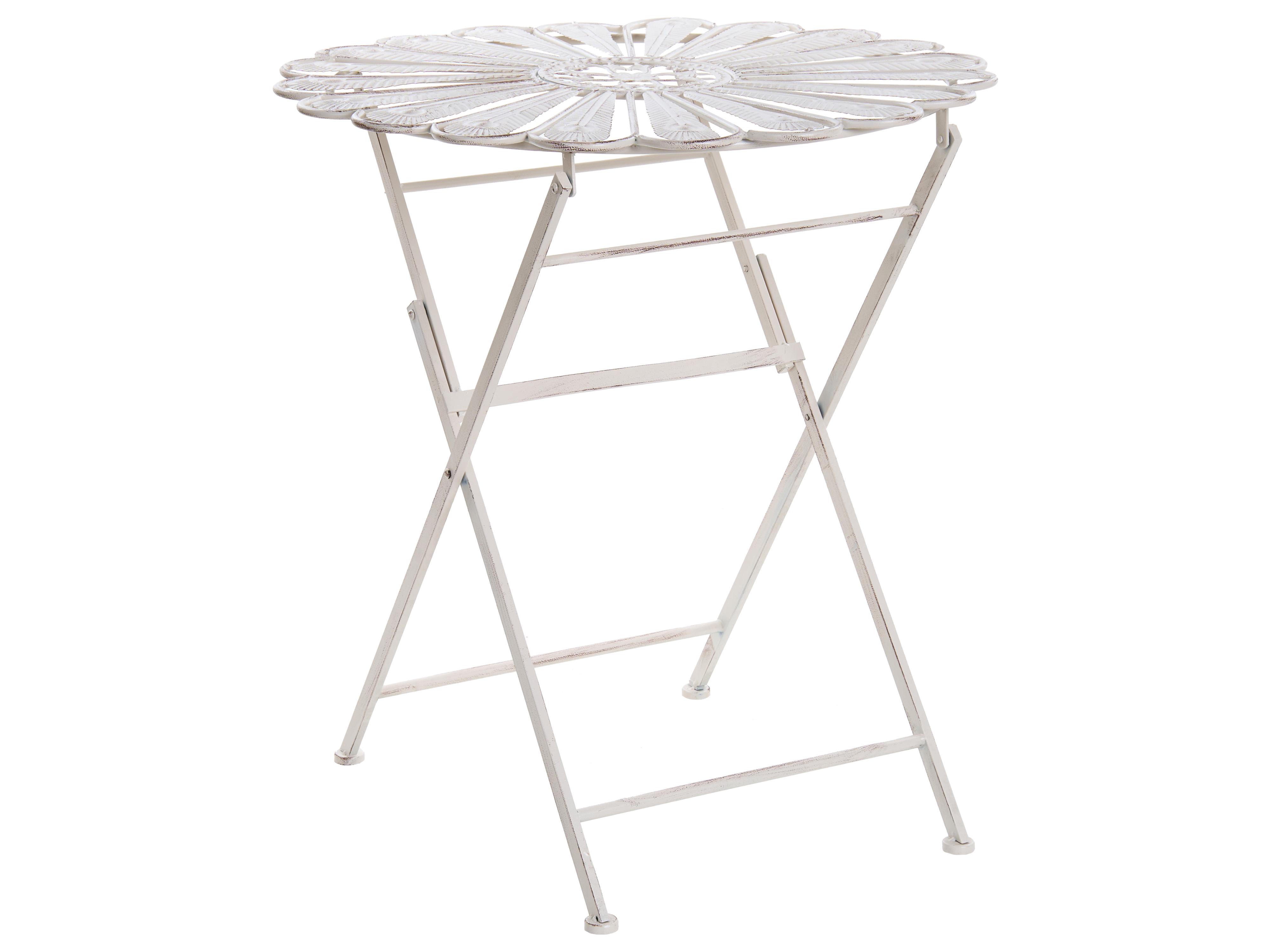 Bistrotafel PAVIA 71 cm 71 cm Metaal Gebroken wit