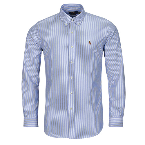 Polo Ralph Lauren - CHEMISE COUPE DROITE EN OXFORD Azul / Blanco / Azul / Blanco / Multiple