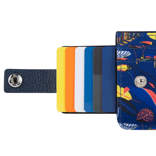 Porte-cartes Machu Picchu bleu marine