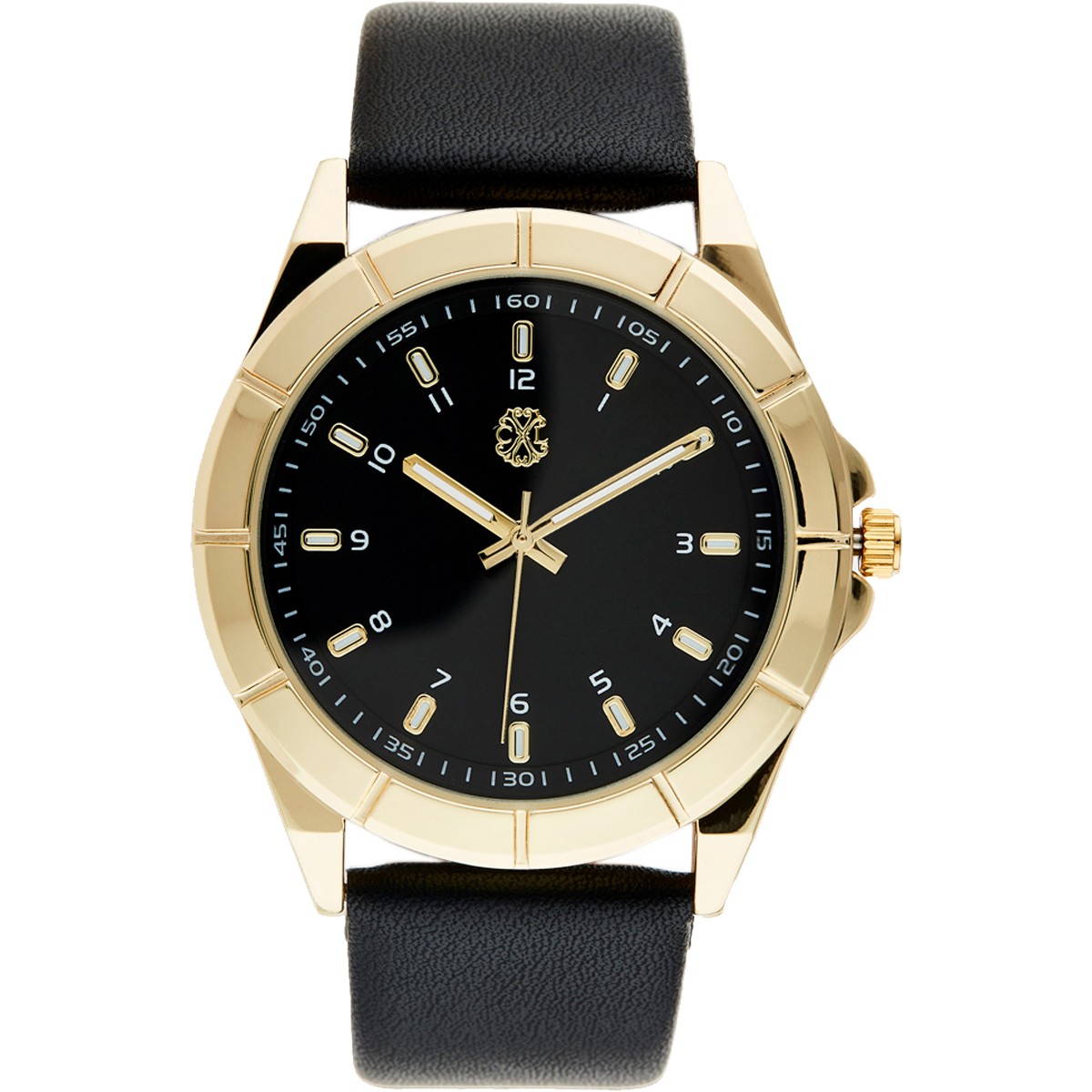 Montre à quartz - Polyuréthane - Noir & doré - Homme