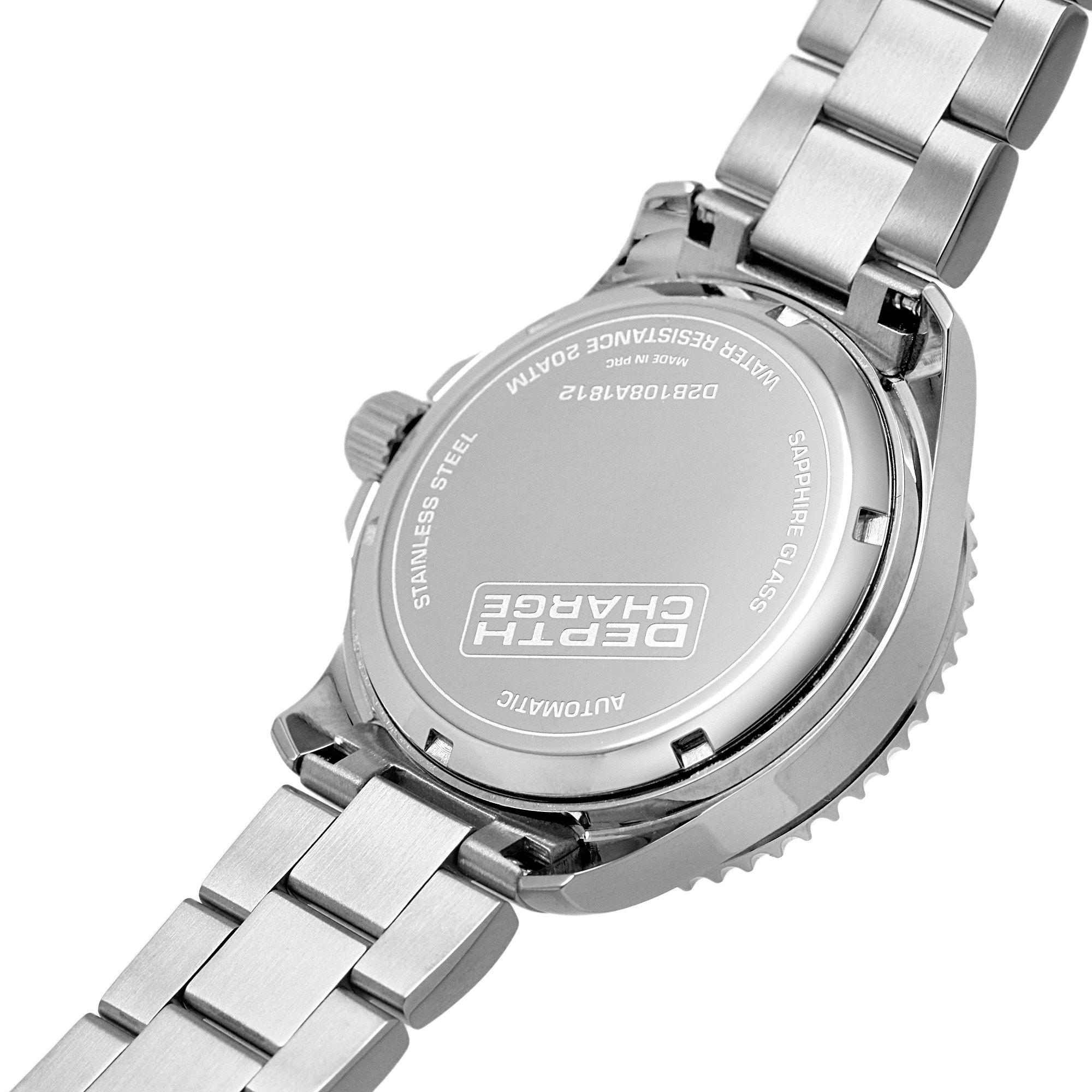 Depth Charge Stainless Steel Black Dial Dive Watch