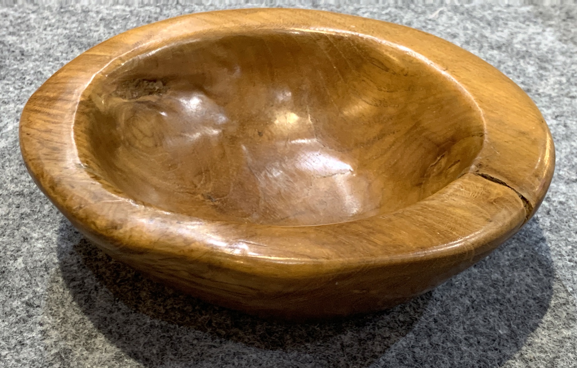 Schale aus Teak, natur, Ø 20 cm, H 5 cm von fischer's lagerhaus