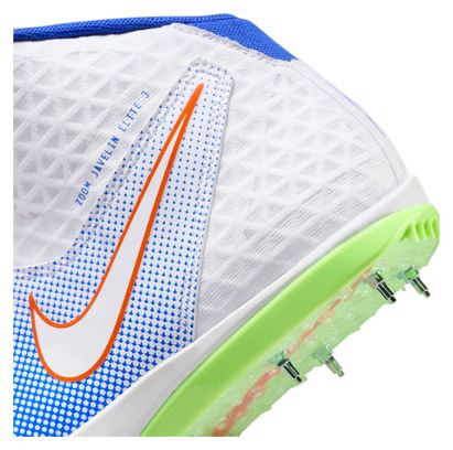 Chaussures Athlétisme Nike Zoom Javelin Elite 3 Blanc Bleu Unisexe