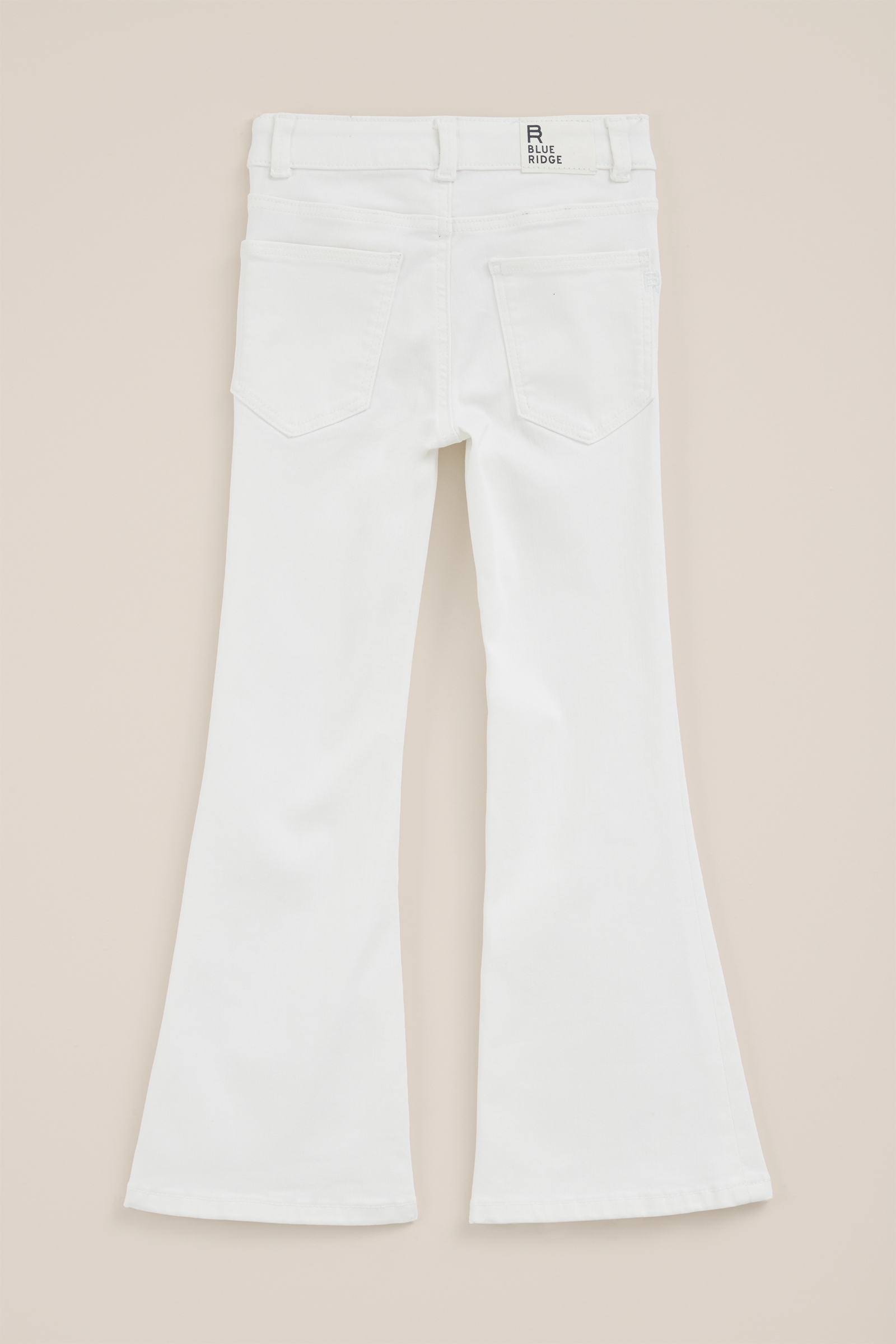 Meisjes wide leg jeans met stretch Blue Ridge Wit