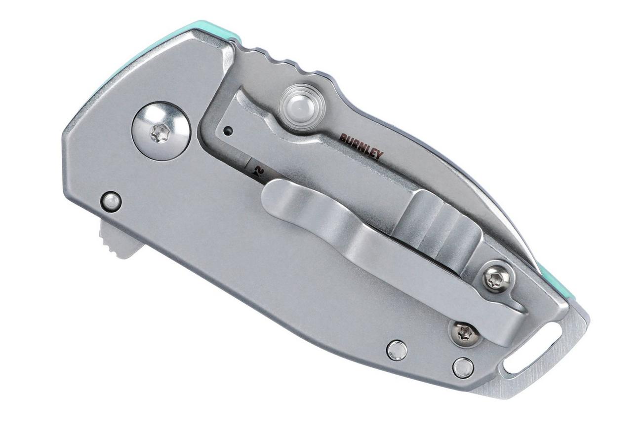 CRKT Squid Compact Stonewash 2485B Light Blue G10 zakmes, Lucas Burnley design