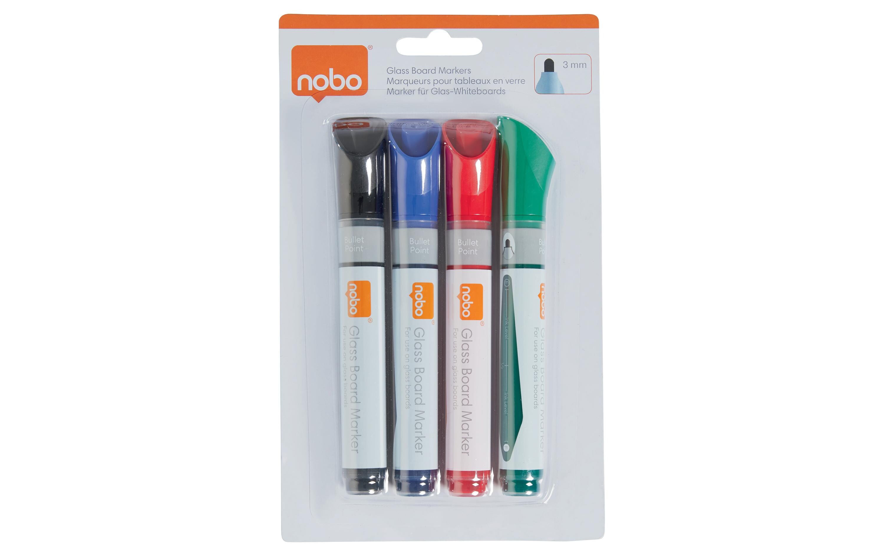 Whiteboard-Marker Ink Trocken, Mehrfarbig, 4 StückMarker-Set für Glassboards