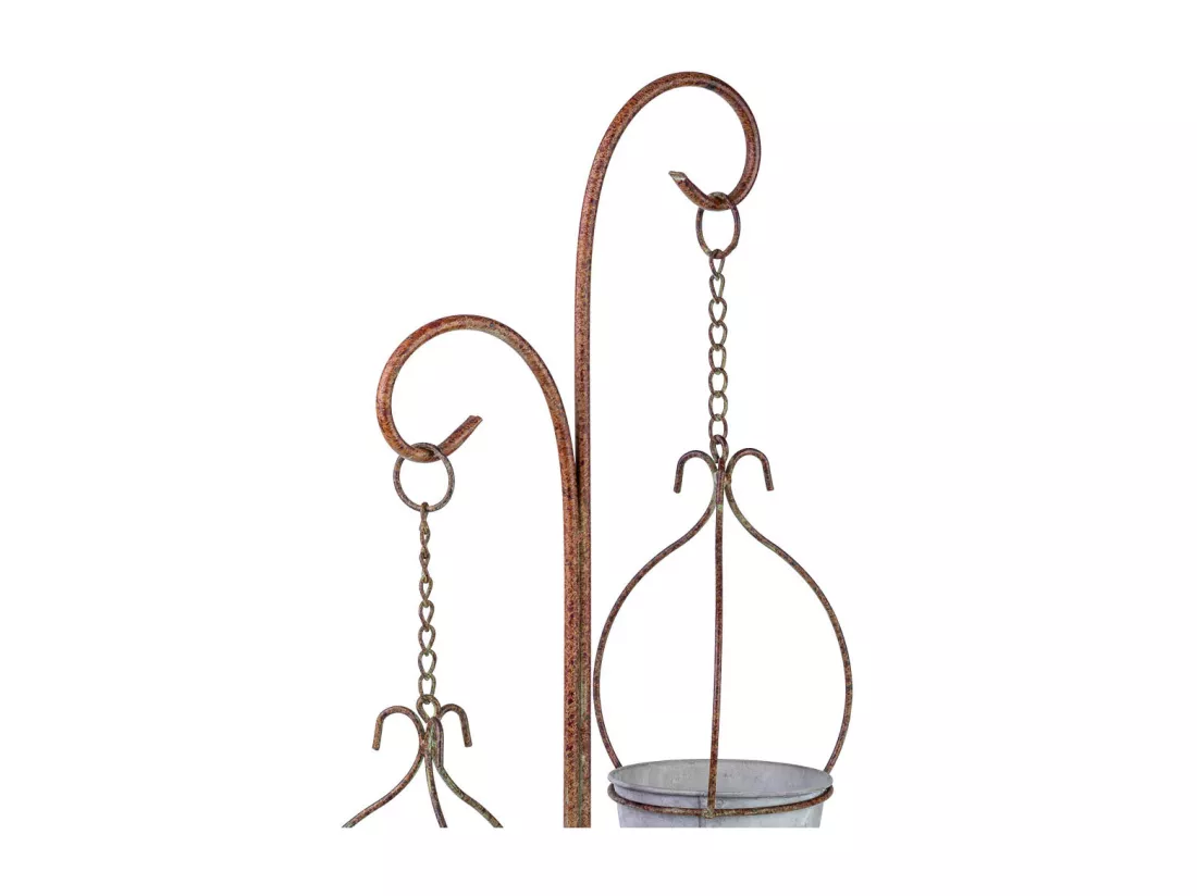 Support de pot de fleurs en métal pour 2 pots 27,94x24,13x92,71h cm