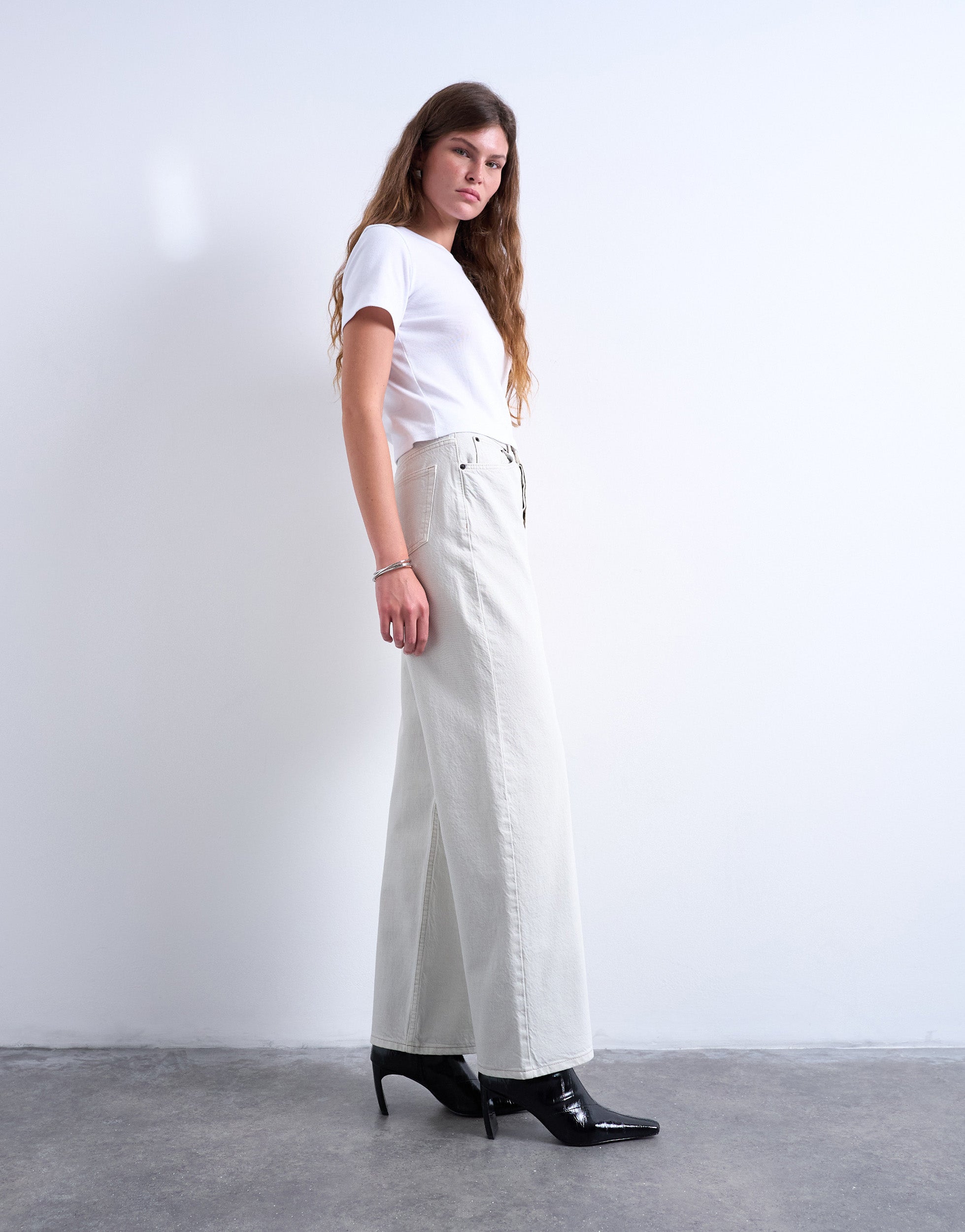 TSCOLUMN Mid rise Straight fit Jeans