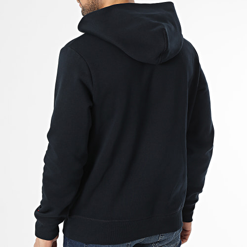 Sweat Capuche Hilfiger Curve Logo 0013 Bleu Marine