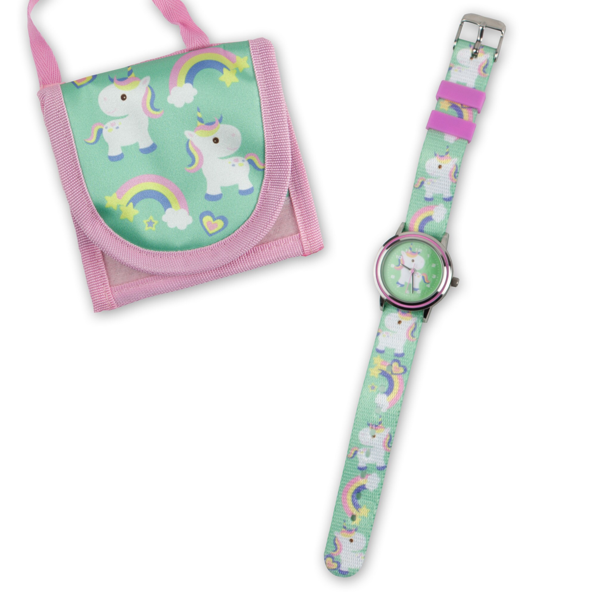 MiravalKinderarmbanduhr mit Brustbeutel Einhorn