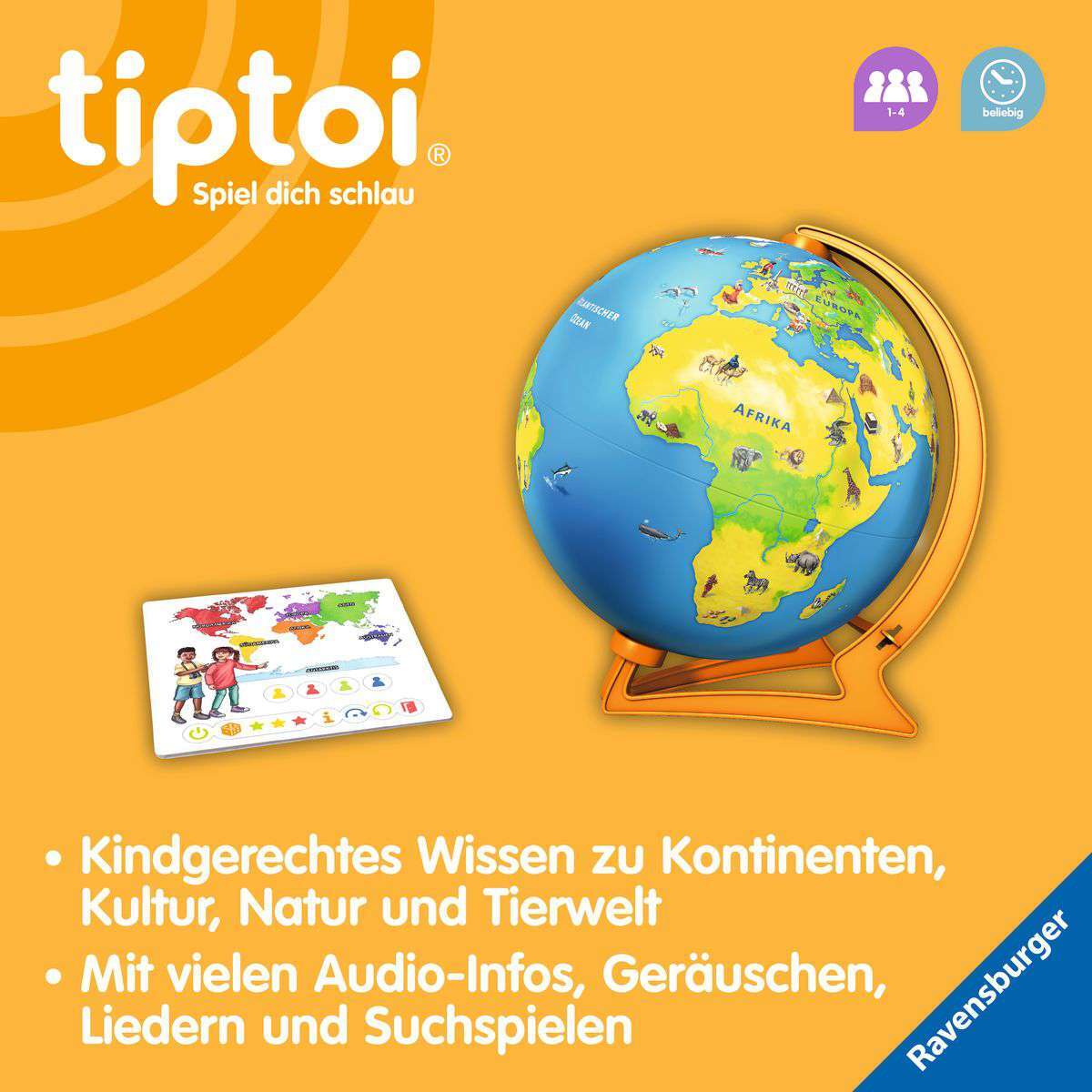 Ravensburger Spiel tiptoi® Mein interaktiver Junior Globus