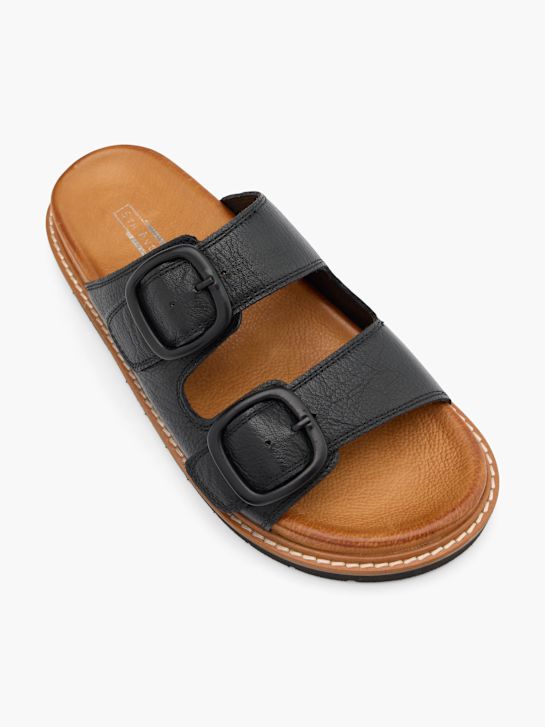 5th Avenue Tieffussbett-Pantolette Schwarz