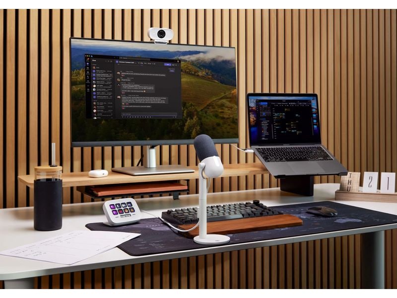 Elgato Kondensatormikrofon Wave Neo Plug & Play USB-Desktop-Mikrofon für PC oder Mac