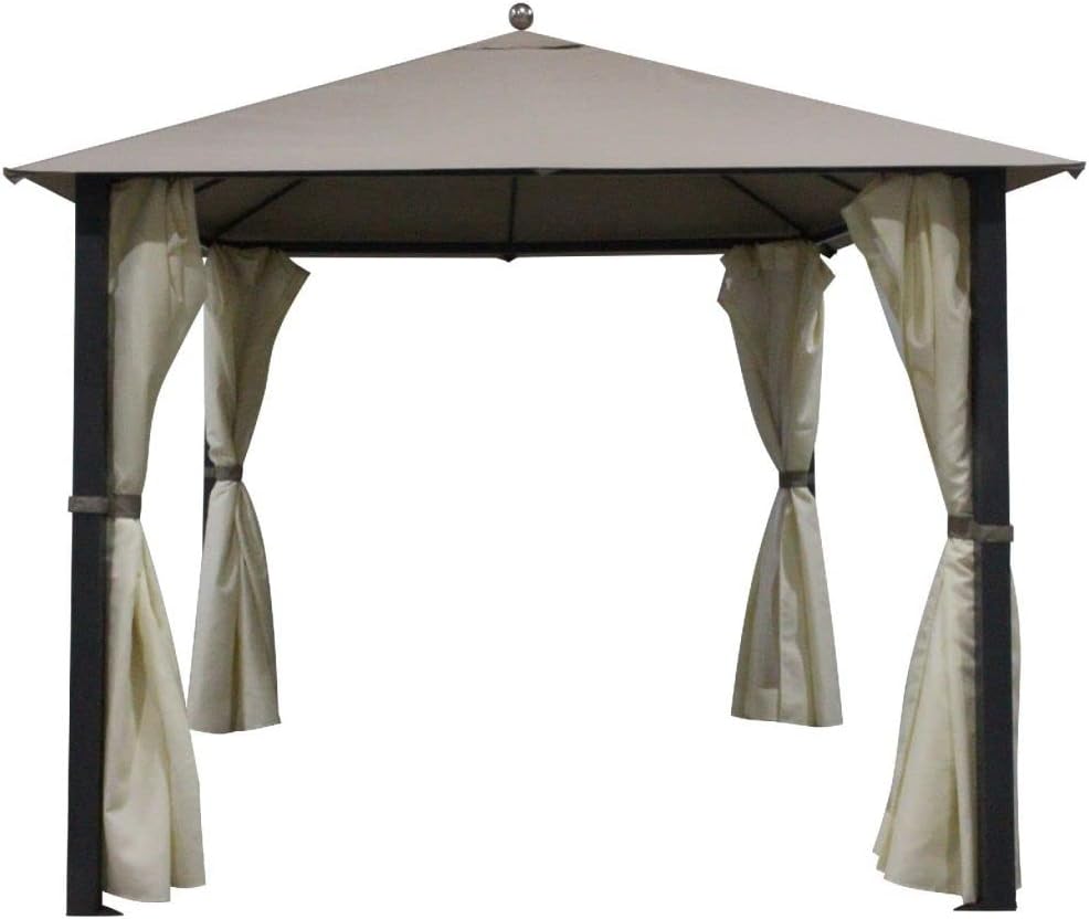 TrendLine Seitenteile für Pavillon Kos 4 TLG. Taupe Sonnenschutz Pavillonzubehör