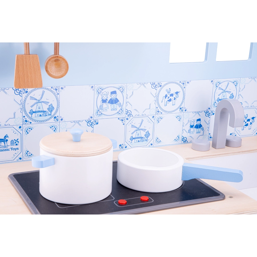 New Classic Toys Spielküche - Delfter blau