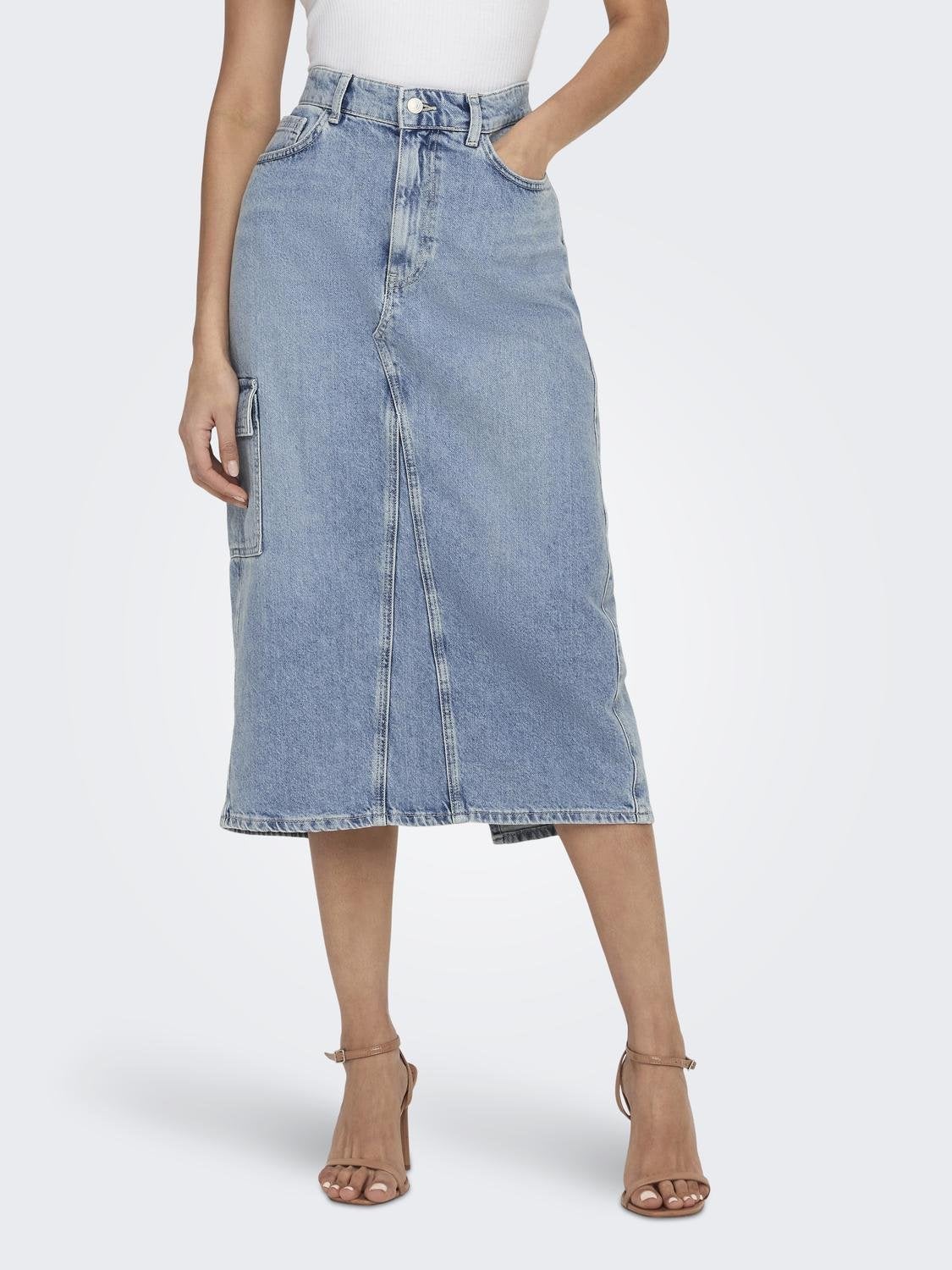 ONLELENA Jeansrock Light Blue Denim