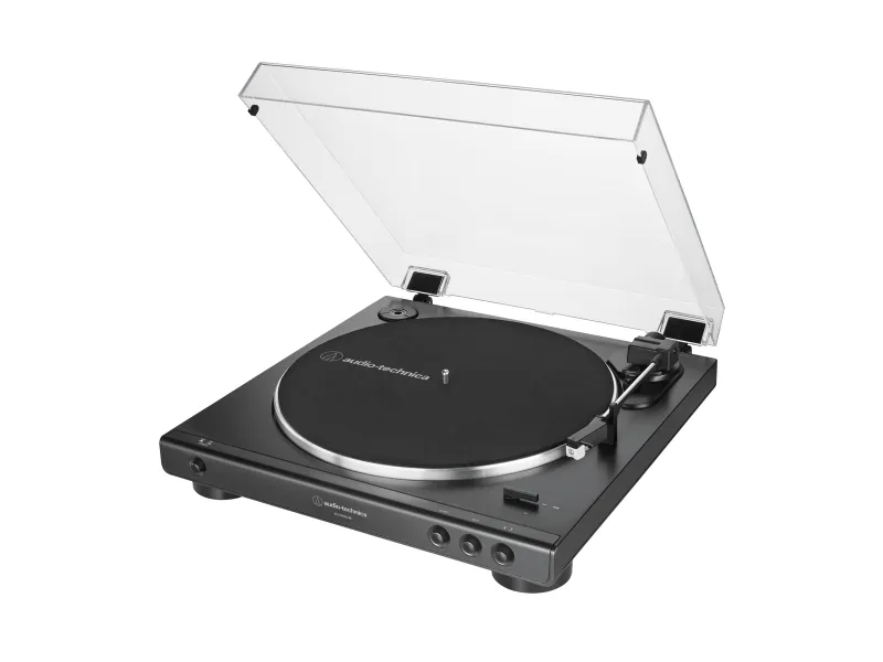 Audio-Technica AT-LP60XUSB, Bæltedrevet pladespiller, Fuld automatisk, Grå, Metallic, Aluminium, 33 1/3,45 rpm, DC servomotor