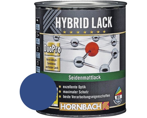 HORNBACH Kleurlak Hybridelak Meubellak Satijnmat RAL 5010 Gentiaanblauw 750 ml