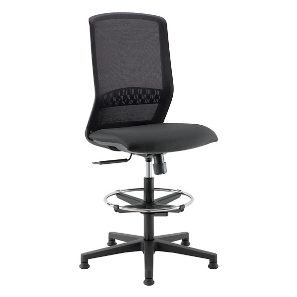 Fauteuil tabouret de bureau et d'atelier Linea Fabbrica Tekna Stool 01 noir