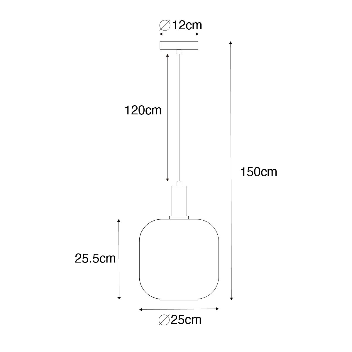 Smart hanglamp zwart met messing en amber glas incl. Wifi G95 - Zuzanna