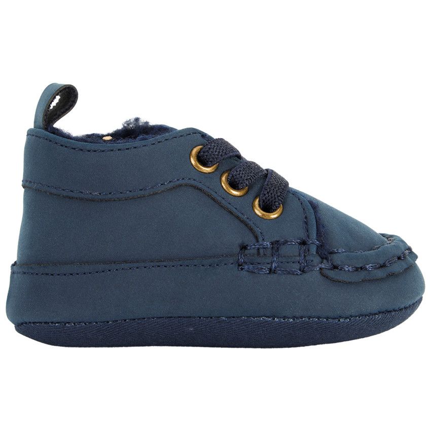 Botillons à lacets élastiques pour bébé garçon - Bleu marine