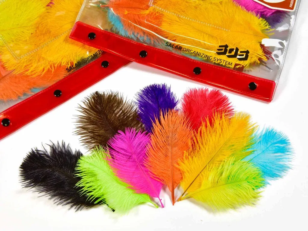 Frodin Flies Frödin Ostrich Body Feather Pack 10 Farger, 100 Fjær