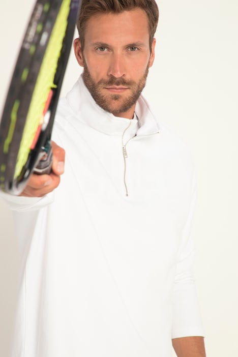 JAY-PI Sweat-Troyer, Tennis, Stehkragen, Zipper, Raglan-Langarm