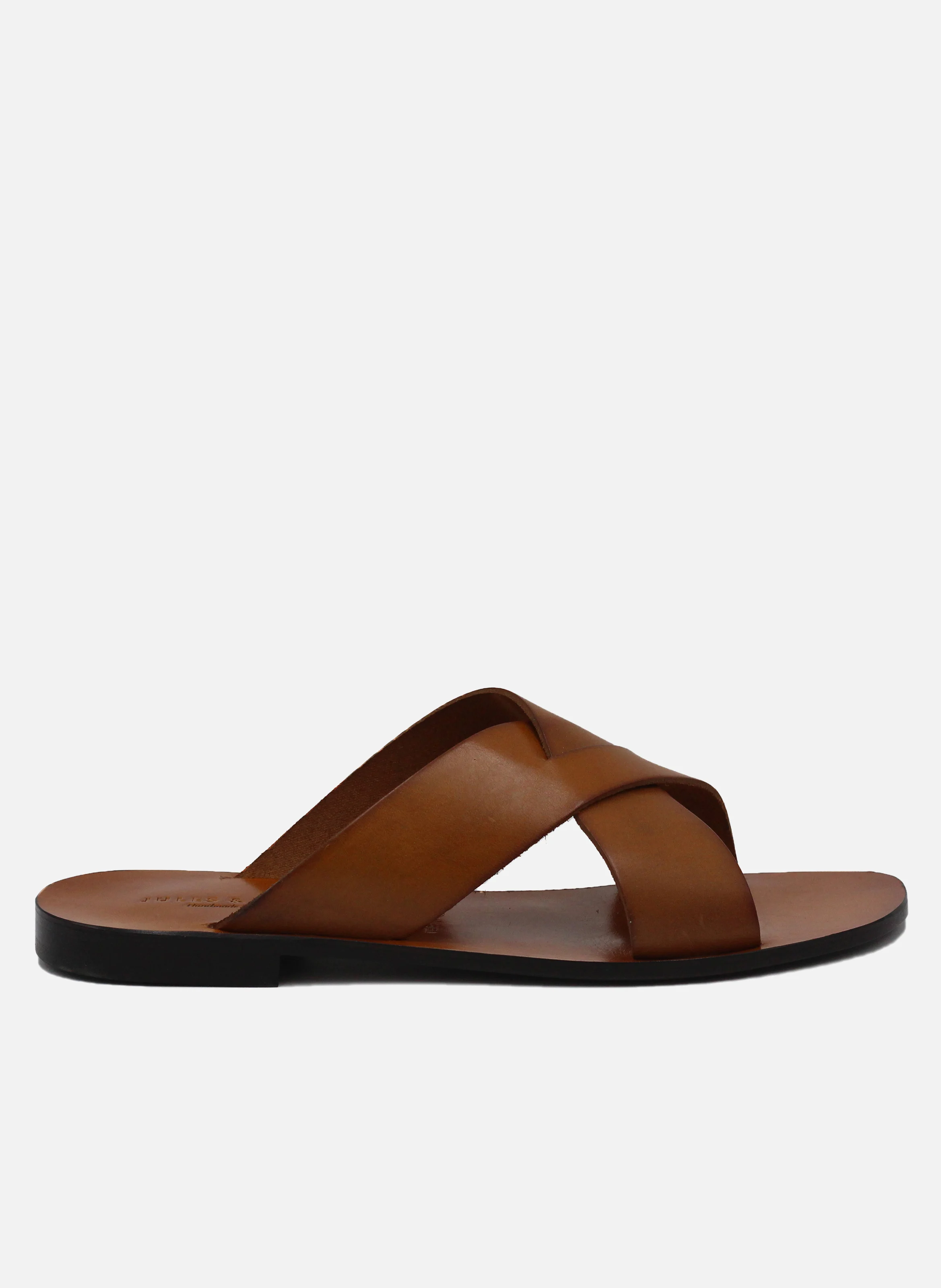 Mules plates cuir lisse | Marron