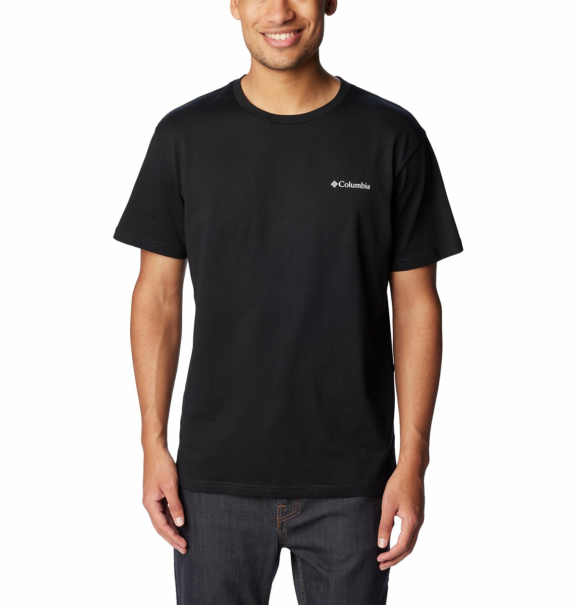 COLUMBIA<br>Camiseta de manga curta com logo no peito essencial