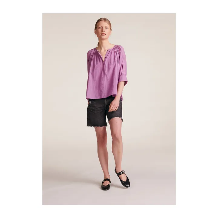 BELLEPIECE Blouse Emilia Rayures Dobby | Parme