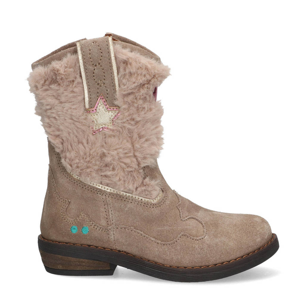 BunniesJR Roxy Rodeosuède cowboylaarzen taupe