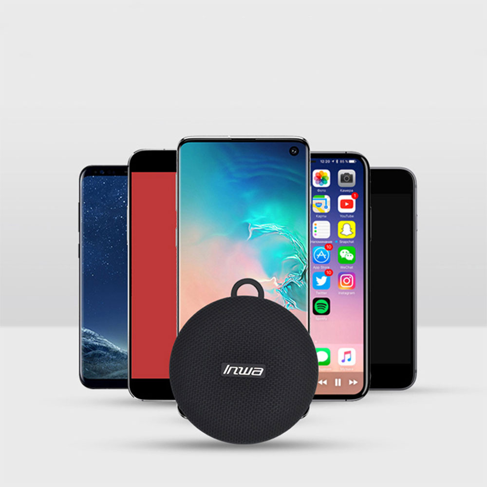 5W Mini Bluetooth Lautsprecher Subwoofer Spritzwasserfest (IPX7) mit Fahrradhalterung - Schwarz