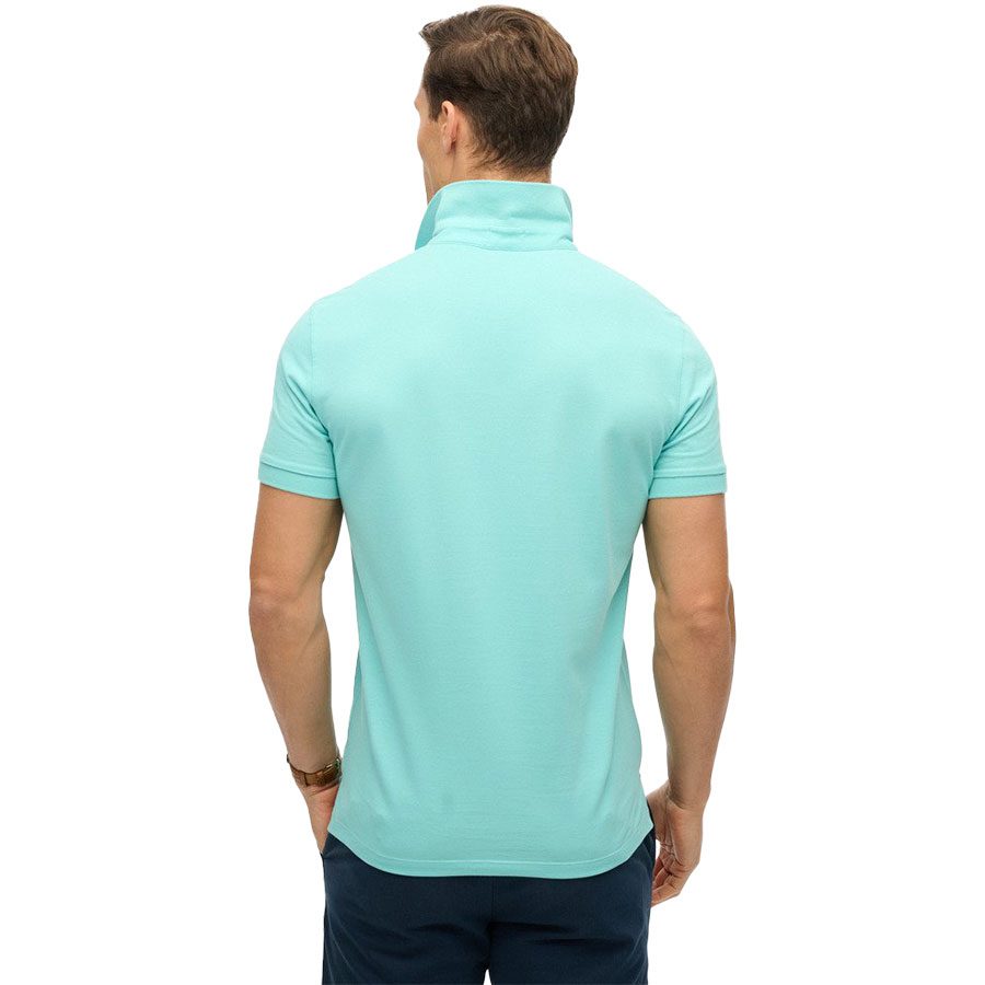 Superdry City Pique Polo Shirt Herren aqua sky turquoise