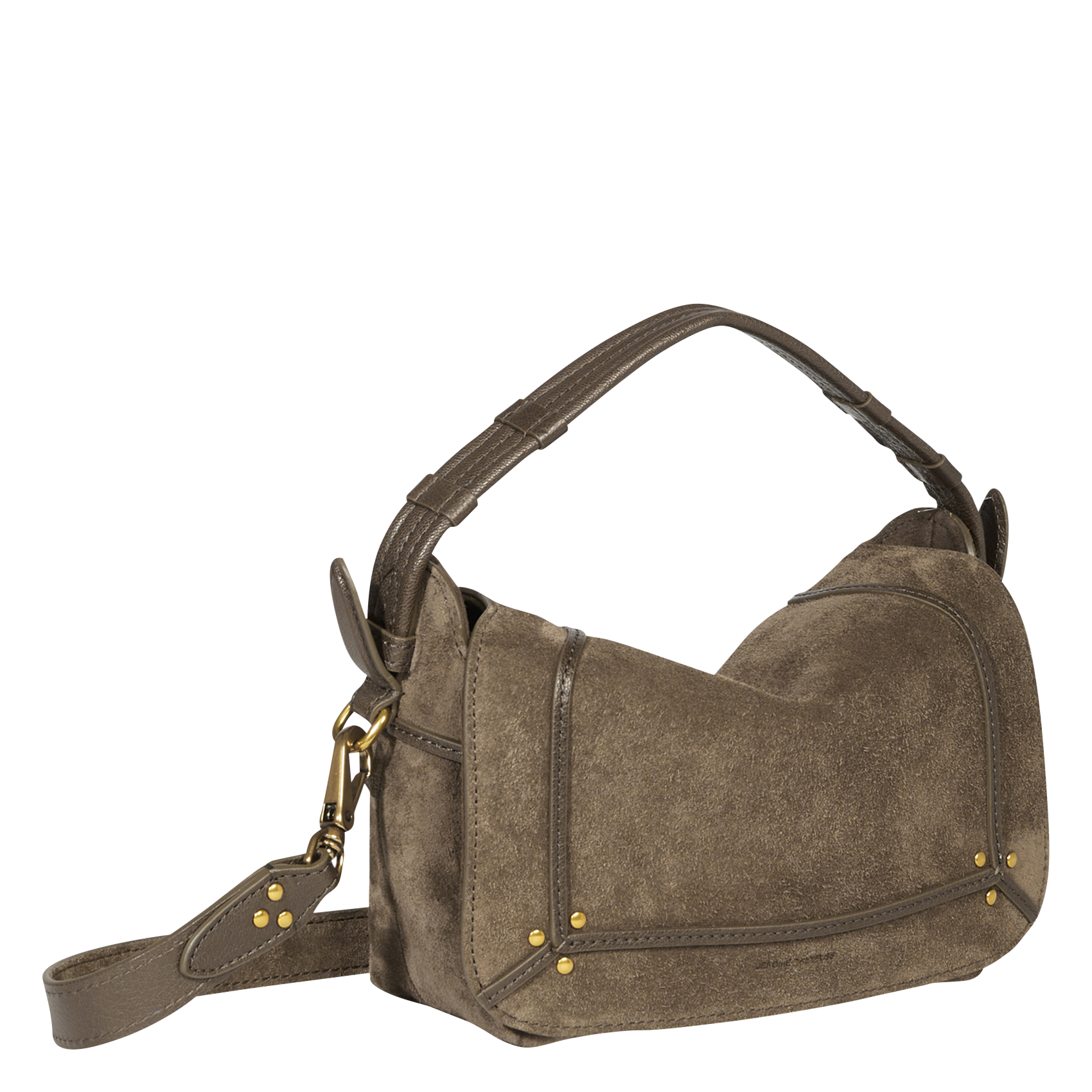 PEPITO S - Sac bandoulière en cuir velours | Kaki