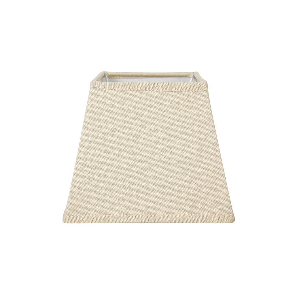 Abat-jour carré trapèze lin 15x12cm