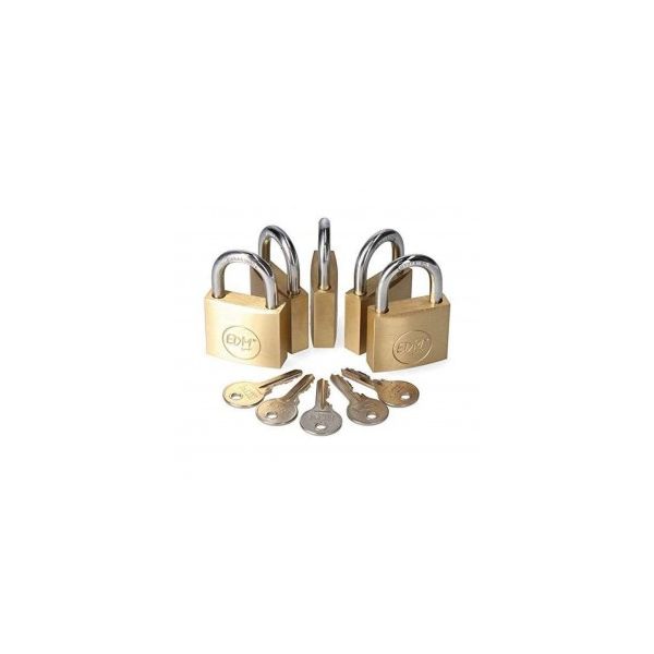 EDM Pack 5 Padlocks de Bronze Normal Arch 5 Equal Keys 40X23MM