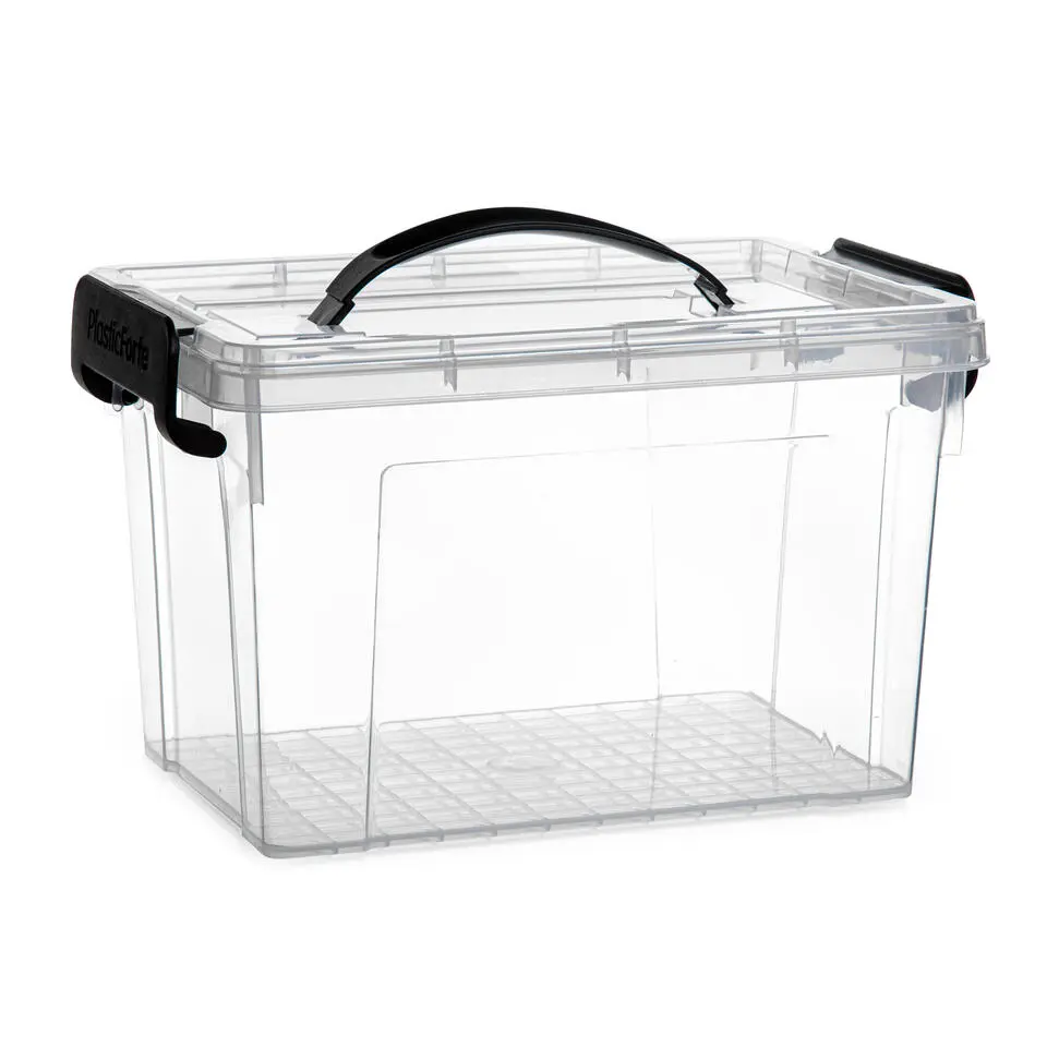 Plasticforte Opbergbox met deksel - grijs - 6L - kunststof