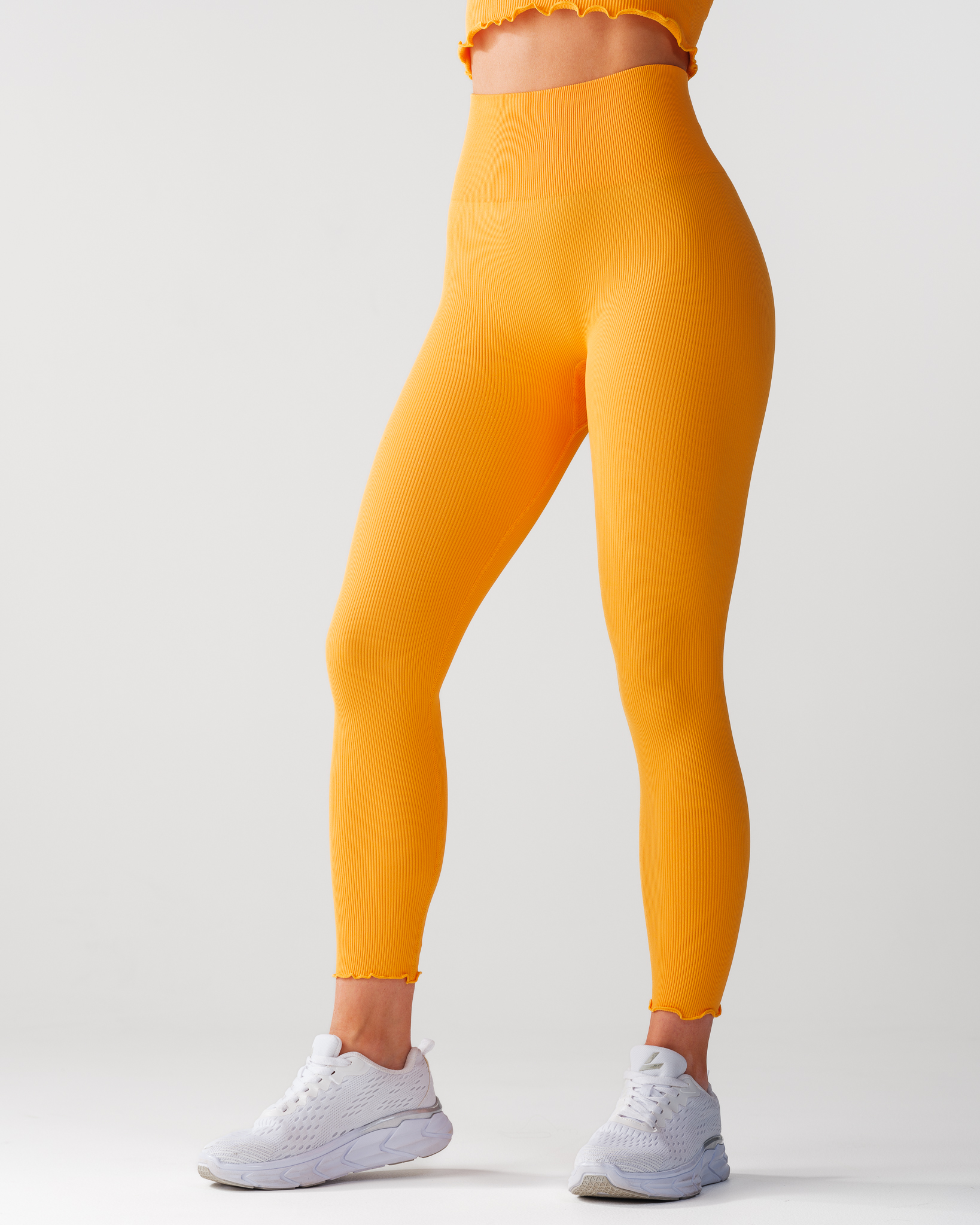 Bumpro Perfect Rib Frill Tights Orange