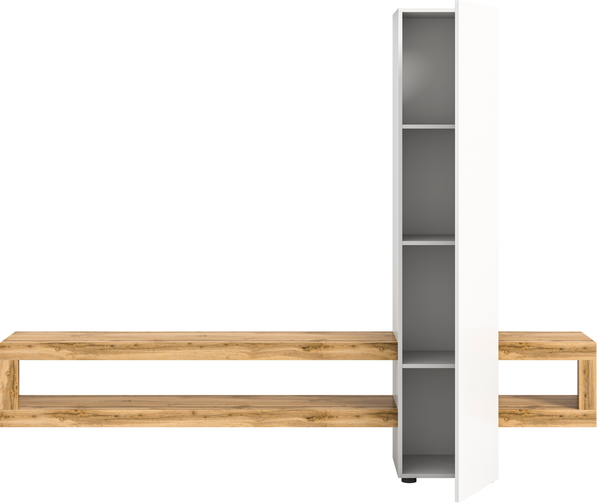 INOSIGN Wohnwand »Zolder, Breite 240 cm, push-to-open, 1 Tür, 3 Einlegeböden,« 2 Stk. tlg.
