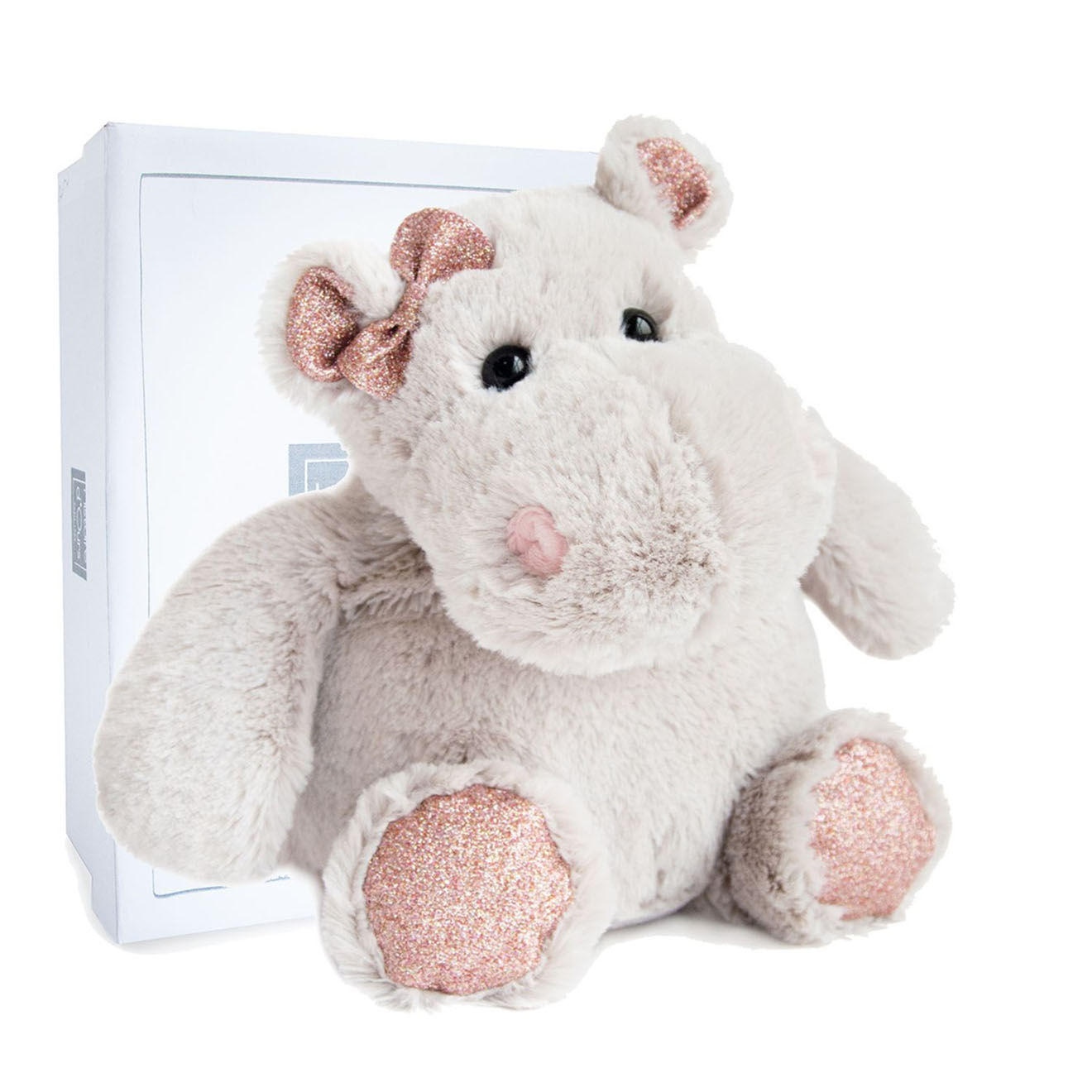 Histoire d'Ours Peluche Hippo girl grise