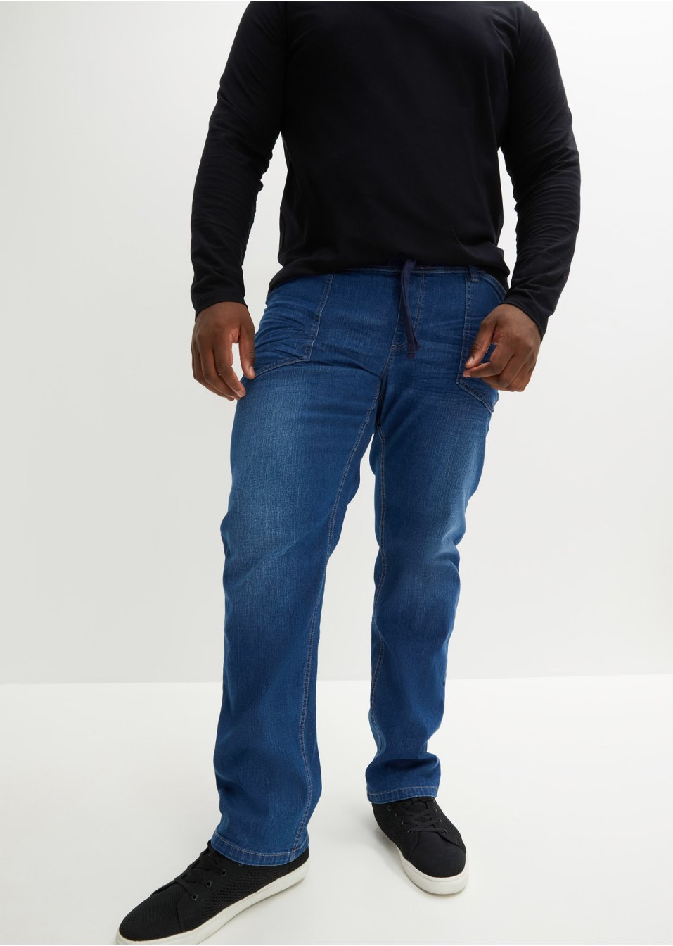 Jean taille extensible confort pour le ventre Loose Fit, Straight