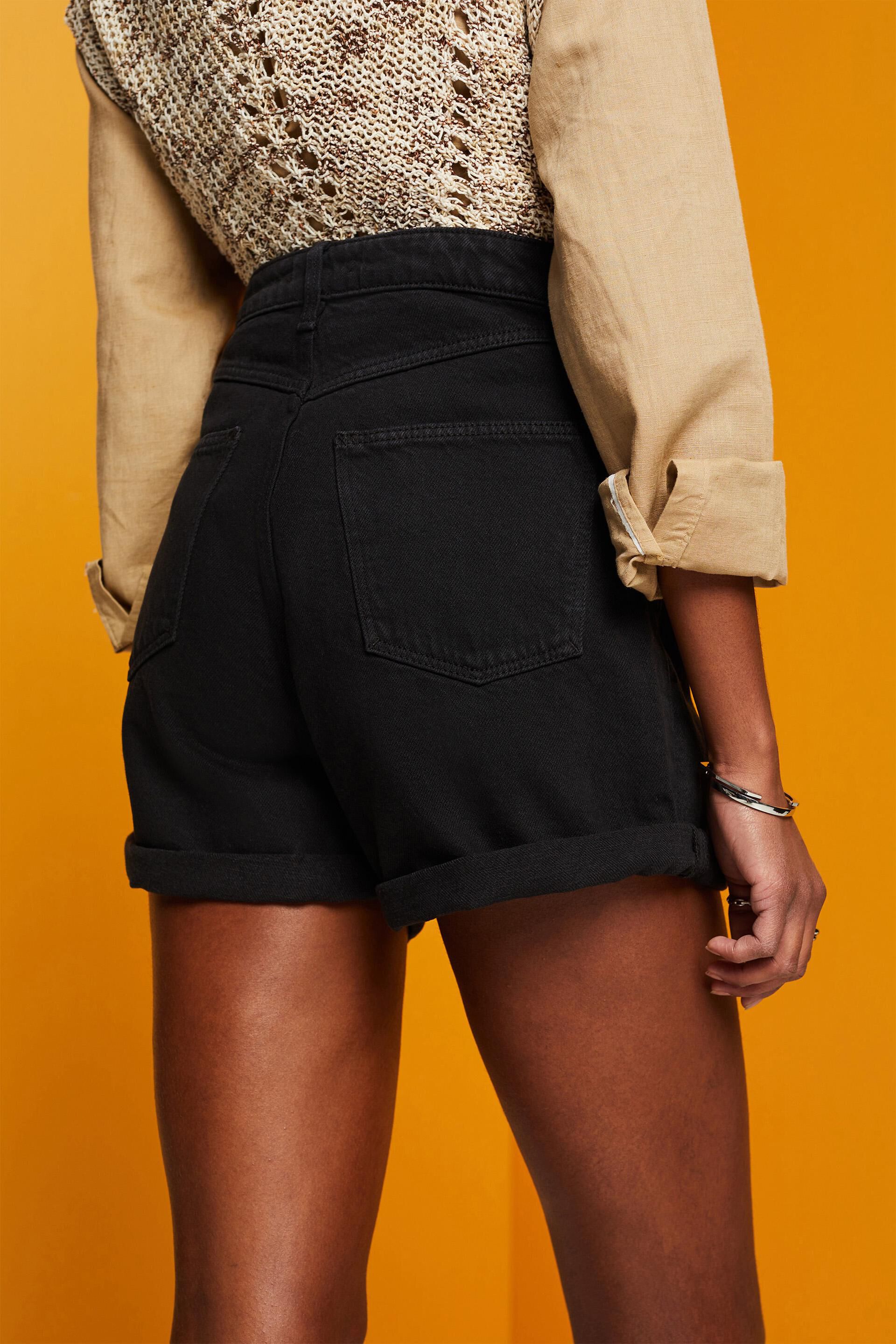Short taille haute à teneur en lin