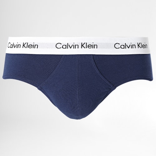 Lot De 3 Slips U2661G Blanc Bleu Marine Rouge