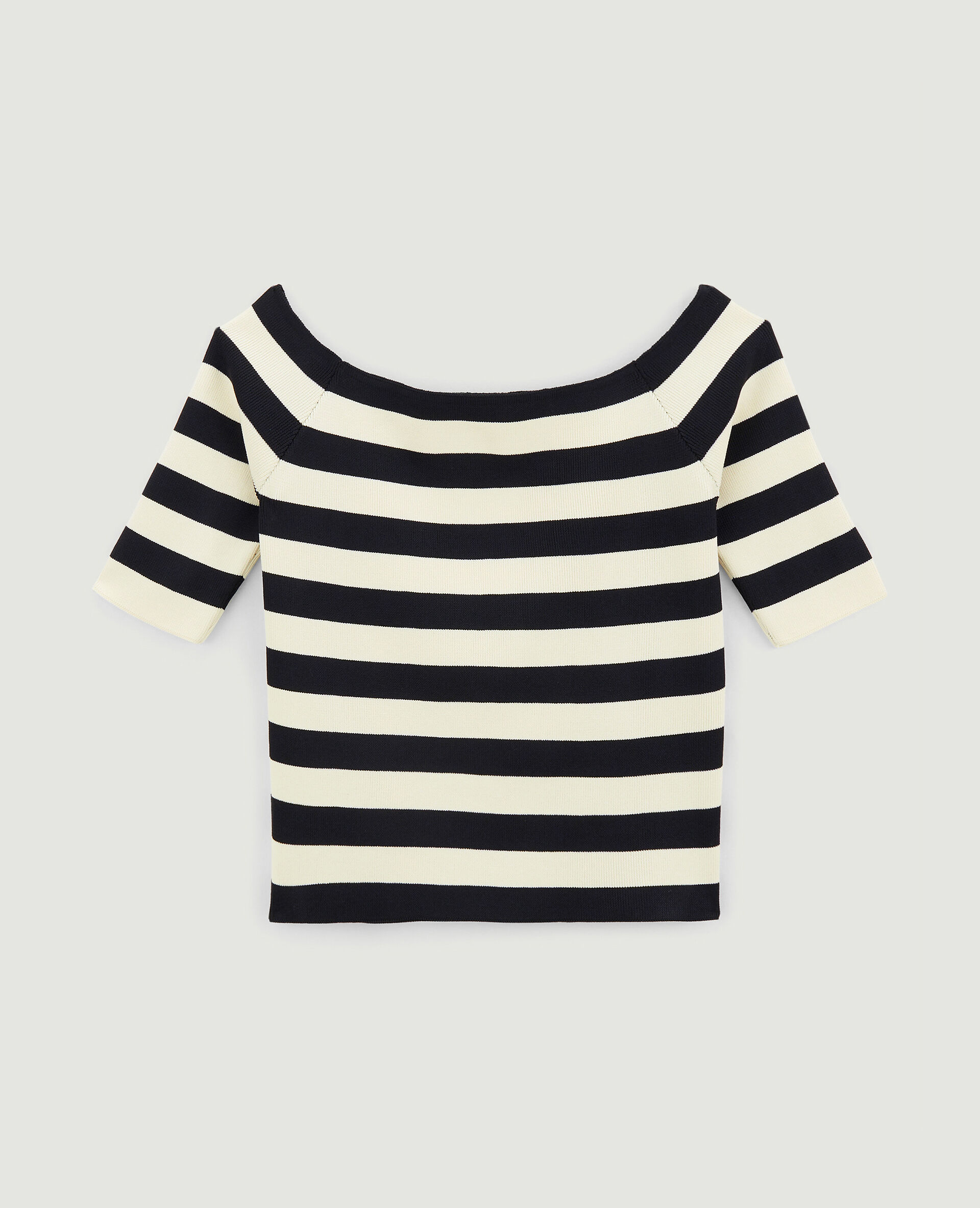 Top encolure Bardot - Blanc