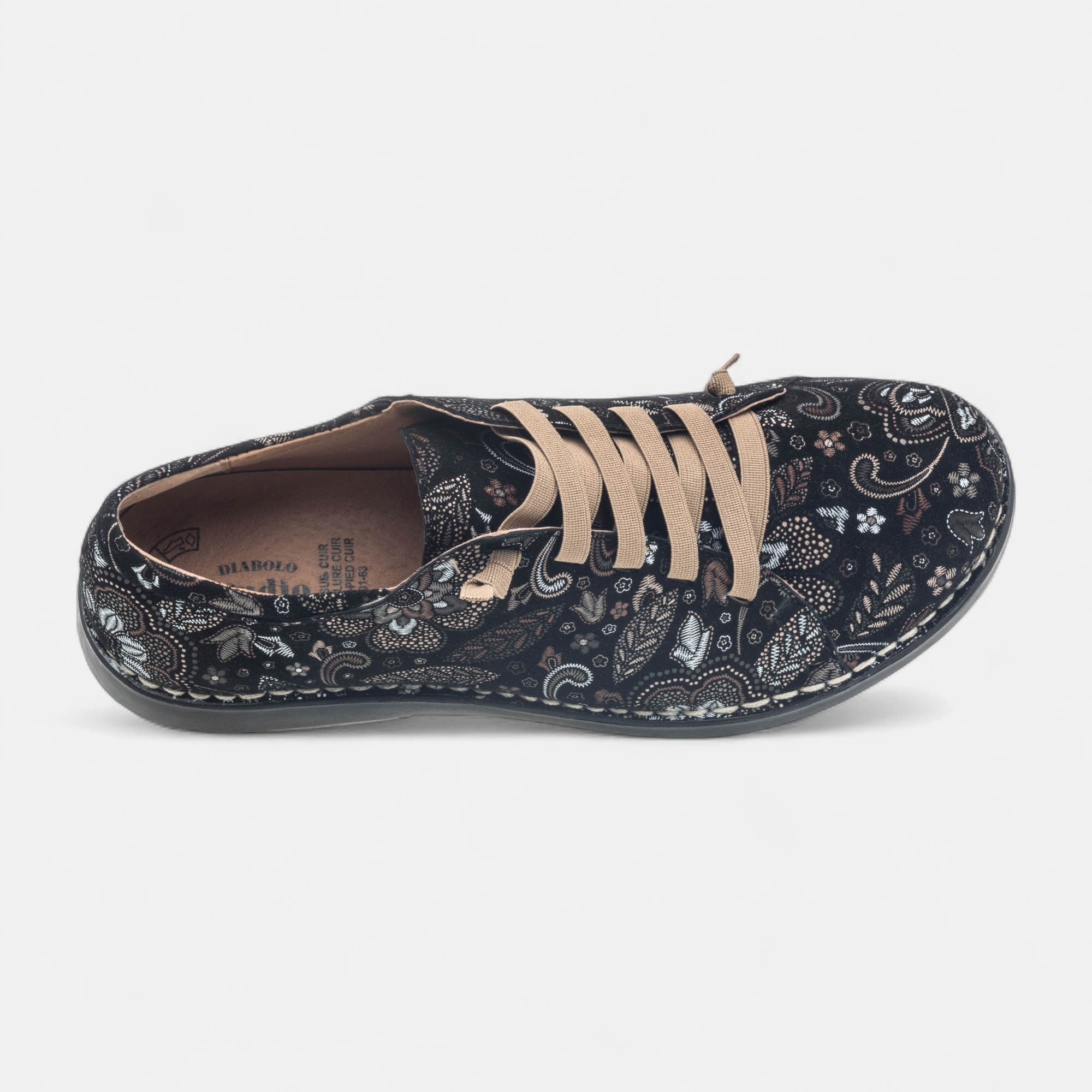 Derbies Femme en cuir multicolore