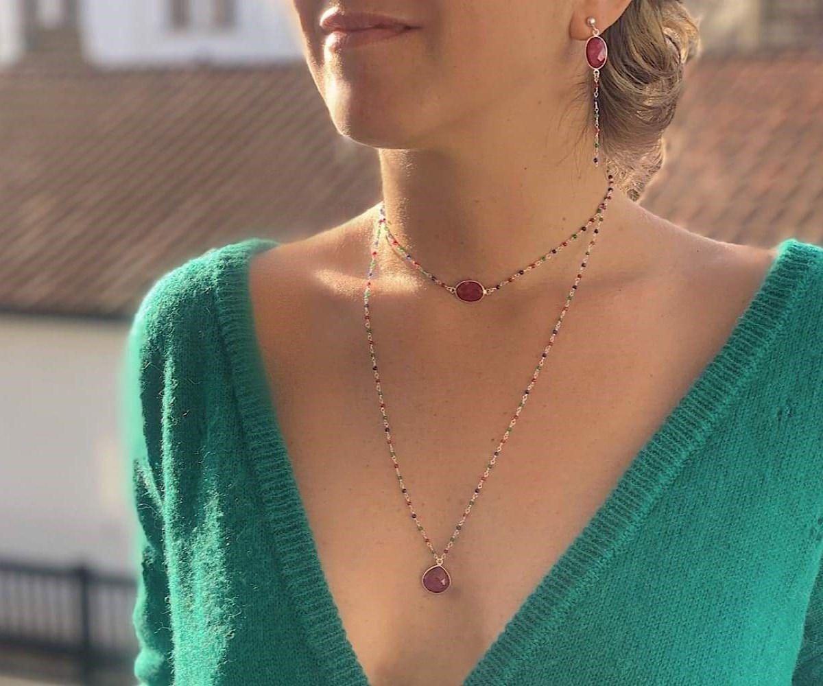 Collier bijou de dos/recto verso Iyengar