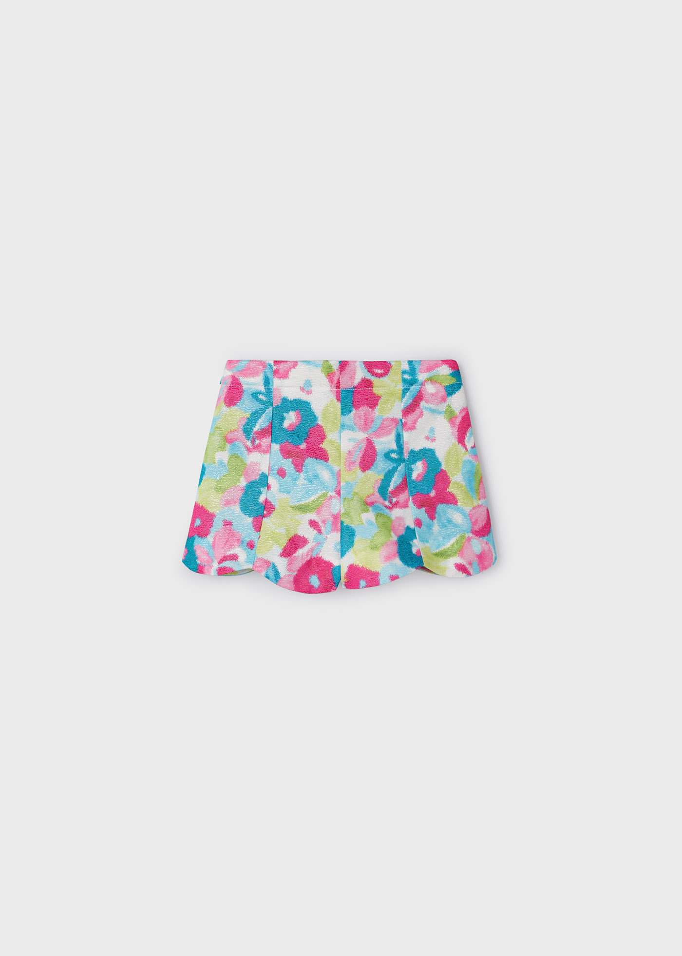 Shorts ondulados com estampa nude para meninas