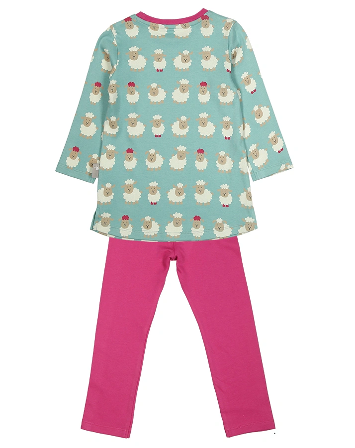 Schlafanzug SWEET SHEEPS 2-teilig in hellblau/pink