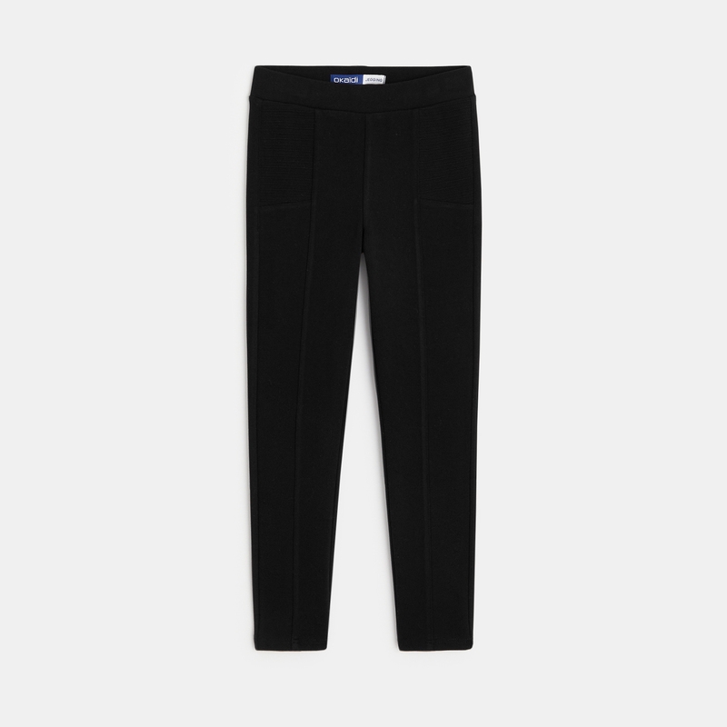 Legging en jersey milano uni noir fille