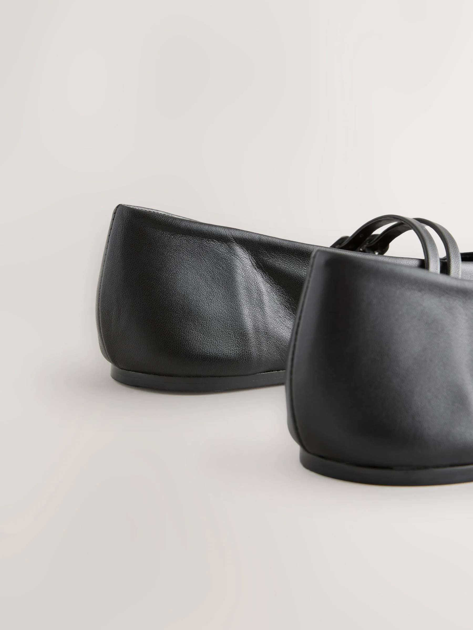 Zwart - Leren Mary Jane-schoenen met ronde neus